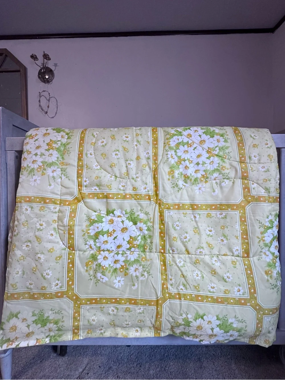 Vintage Floral MCM Twin comforter